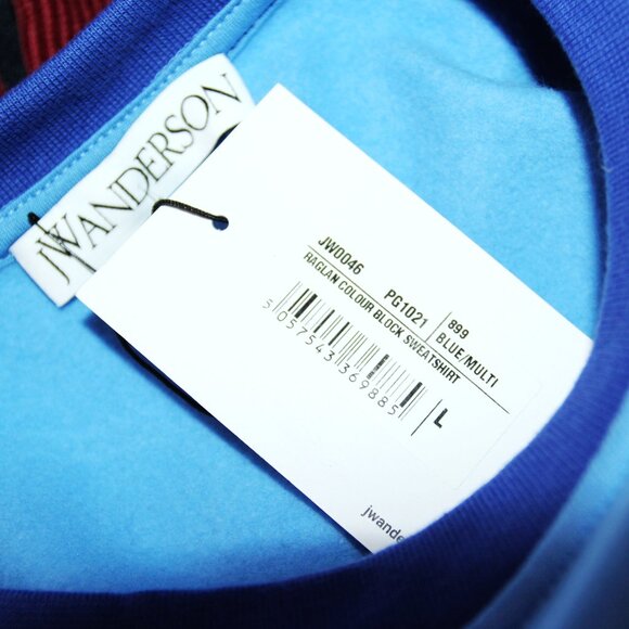 BNWT AW22 J.W.ANDERSON RAGLAN COLOUR BLOCK SWEATSHIRT L - Picture 8 of 12